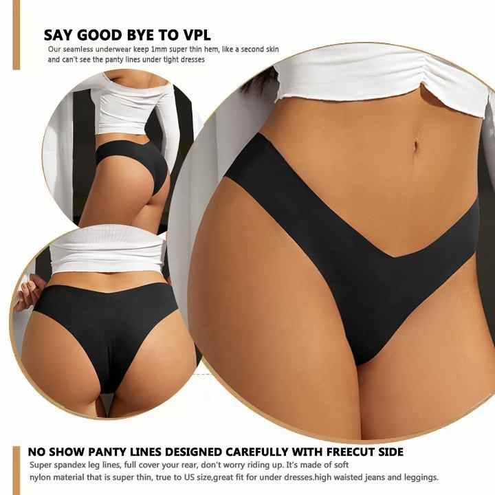 7 Pack Women’s Seamless Hipster Underwear No Show Panties Invisibles Briefs Soft Stretch Bikini Underwears XS-XL