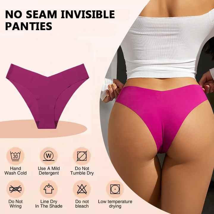 7 Pack Women’s Seamless Hipster Underwear No Show Panties Invisibles Briefs Soft Stretch Bikini Underwears XS-XL