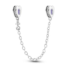 Load image into Gallery viewer, Safety Chain Silver Plated Beads Classic Safety Chain Stopper Clip