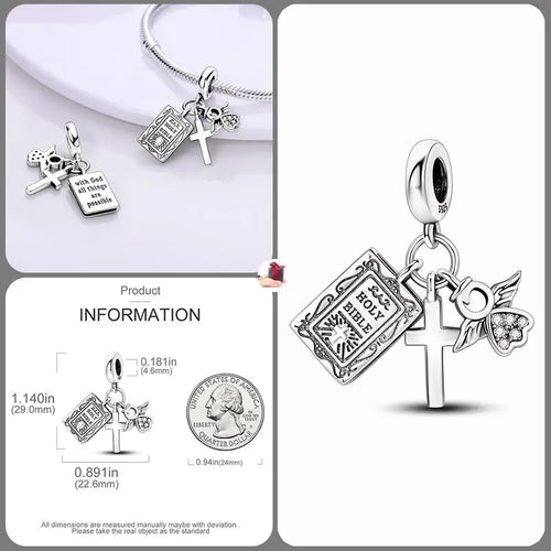 Original Fashion Camera Coffee Cup Flower Charm Beads Suitable for