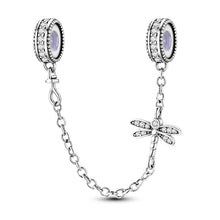 Load image into Gallery viewer, Safety Chain Silver Plated Beads Classic Safety Chain Stopper Clip