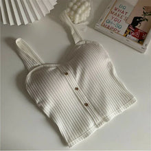 Load image into Gallery viewer, New Fashionable Women&#39;s Short Top Paired With Bra Pads Summer Tight