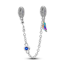 Load image into Gallery viewer, Safety Chain Silver Plated Beads Classic Safety Chain Stopper Clip