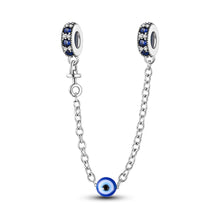 Load image into Gallery viewer, Safety Chain Silver Plated Beads Classic Safety Chain Stopper Clip