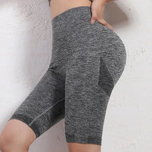 Load image into Gallery viewer, Women Elastic Yoga Shorts High Waist Tummy Control Ruched Booty Pants