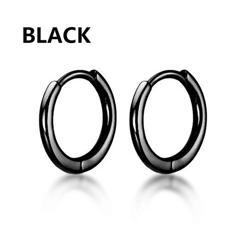 1 Pairs Punk Stainless Steel Stud Earrings Black Earrings Set For Men