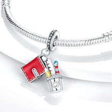 Load image into Gallery viewer, Notebook Drawing Bucket charms Beads Fit Original Pandora 925 Silver