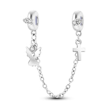 Load image into Gallery viewer, Safety Chain Silver Plated Beads Classic Safety Chain Stopper Clip