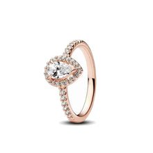 Load image into Gallery viewer, Authentic 925 Sterling Silver Plated Sparkiling Love Heart CZ Rings