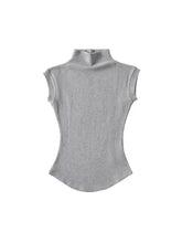 Load image into Gallery viewer, Women Summer Sexy Turtleneck Sleeveless T-Shirts Tops Solid Slim Fit