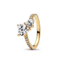 Load image into Gallery viewer, Authentic 925 Sterling Silver Plated Sparkiling Love Heart CZ Rings