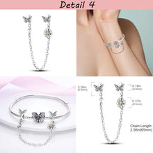 Load image into Gallery viewer, Safety Chain Silver Plated Beads Classic Safety Chain Stopper Clip