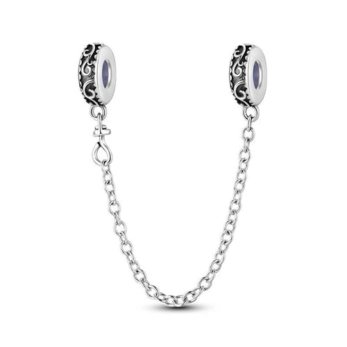 New 925 Sterling Silver Plated Buttefly Daisy Safety Chain Bead