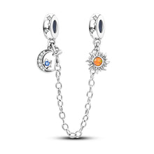 Load image into Gallery viewer, Safety Chain Silver Plated Beads Classic Safety Chain Stopper Clip